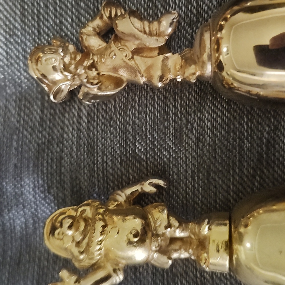 Disneys Set of 12 Gold Plated  Snow White And Seven Dwarfs Bells - Picture 2 of 12